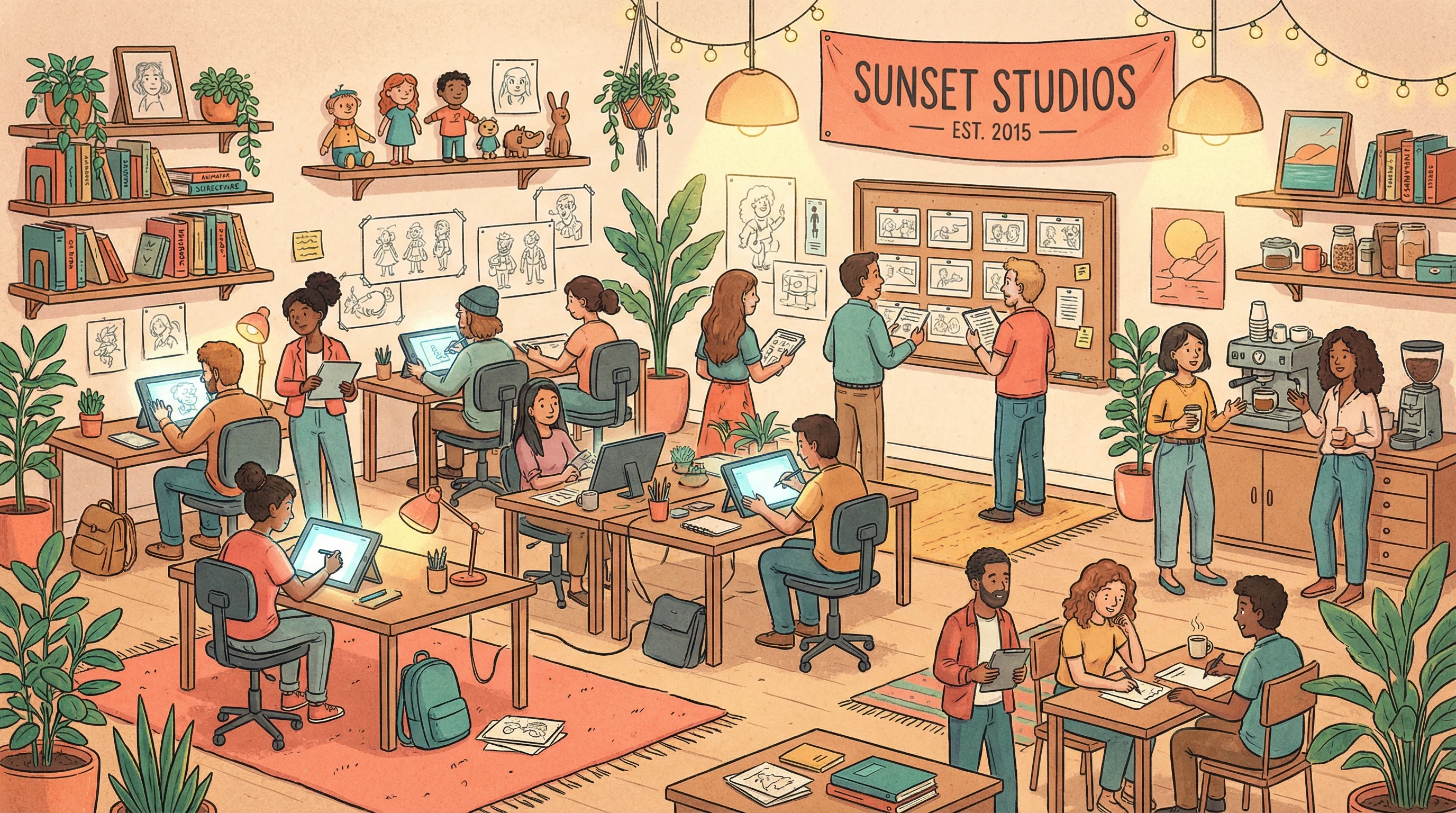 禁漫天堂 | 禁漫全球获奖动画短片在线看 | 高清无广告创始团队在动画工作室中的合影